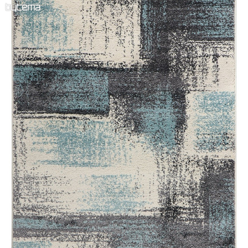 Pezzo tappeto DOUX dipinto su tela grigio / blu