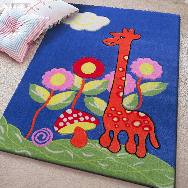Tappeto per bambini KIDS GIRAFFE blu