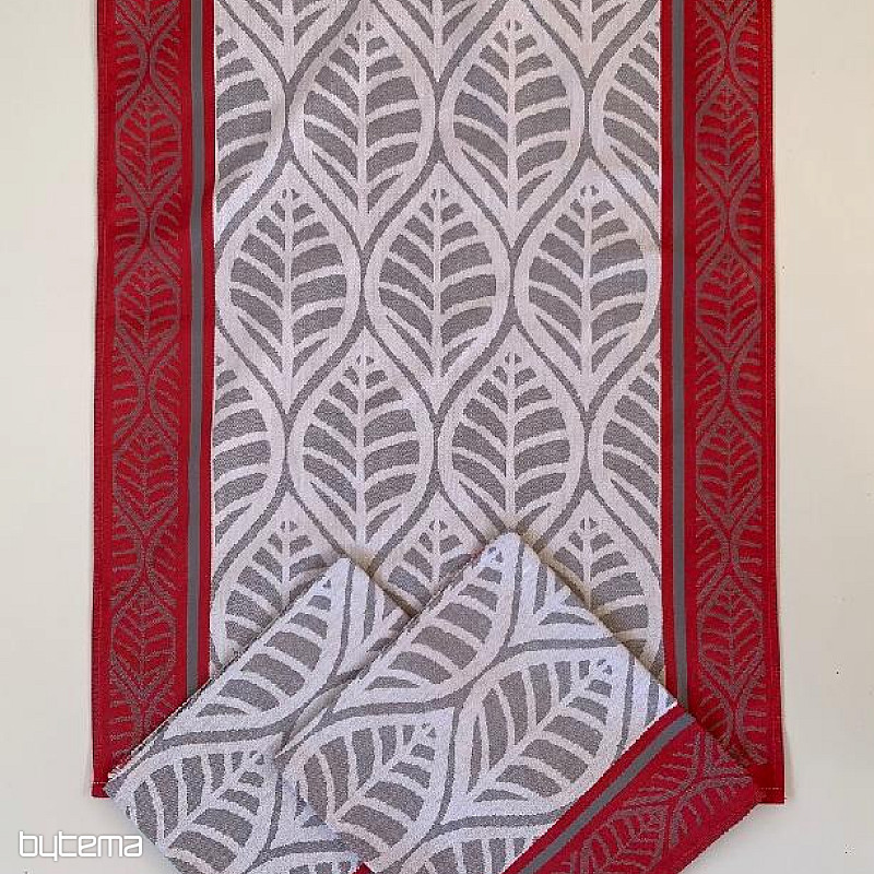 Asciugamani FOGLIE ROSSE 3 pezzi