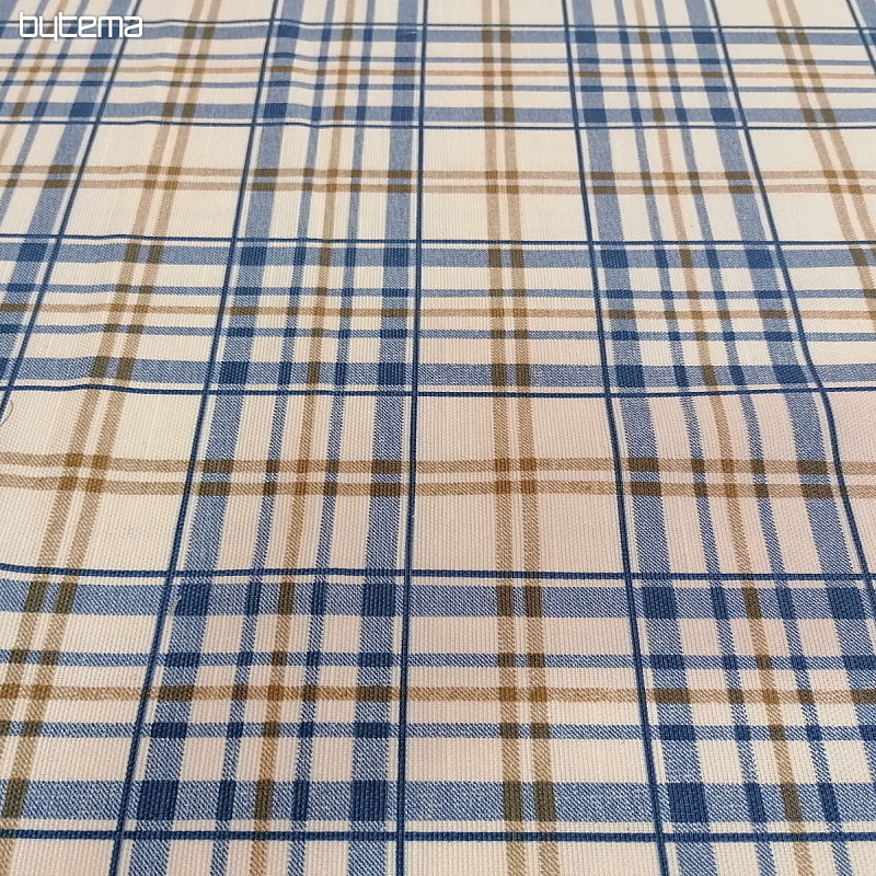 tessuto decorativo LAURA - quadri blu