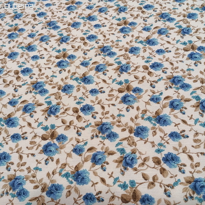 tessuto arredo LAURA - piccoli fiori blu