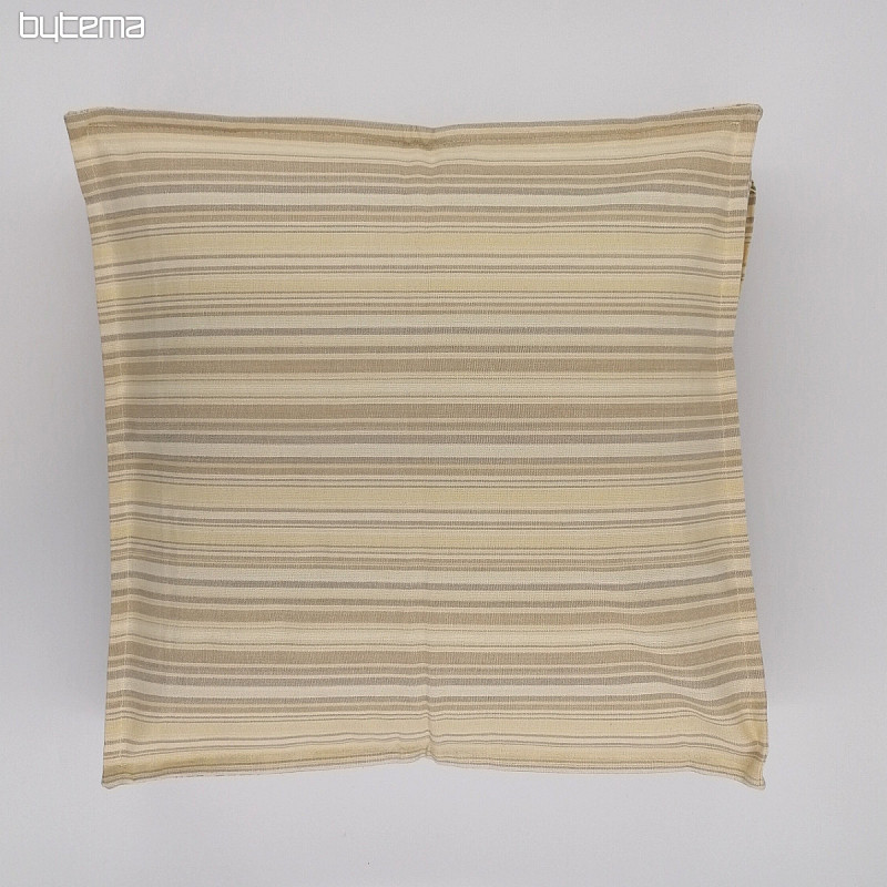 Fodera per cuscino a righe beige