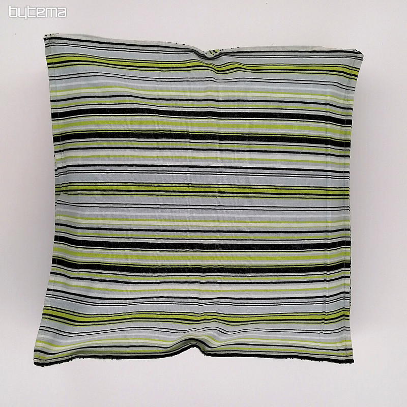 Fodera per cuscino rigato-verde