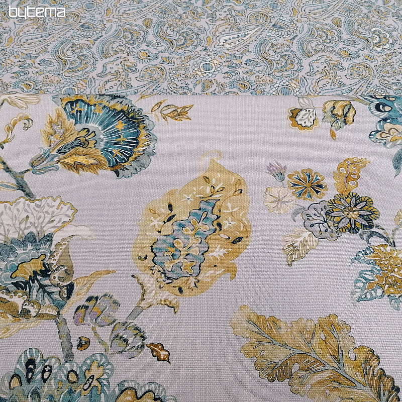 Tessuto decorativo FIORI blu