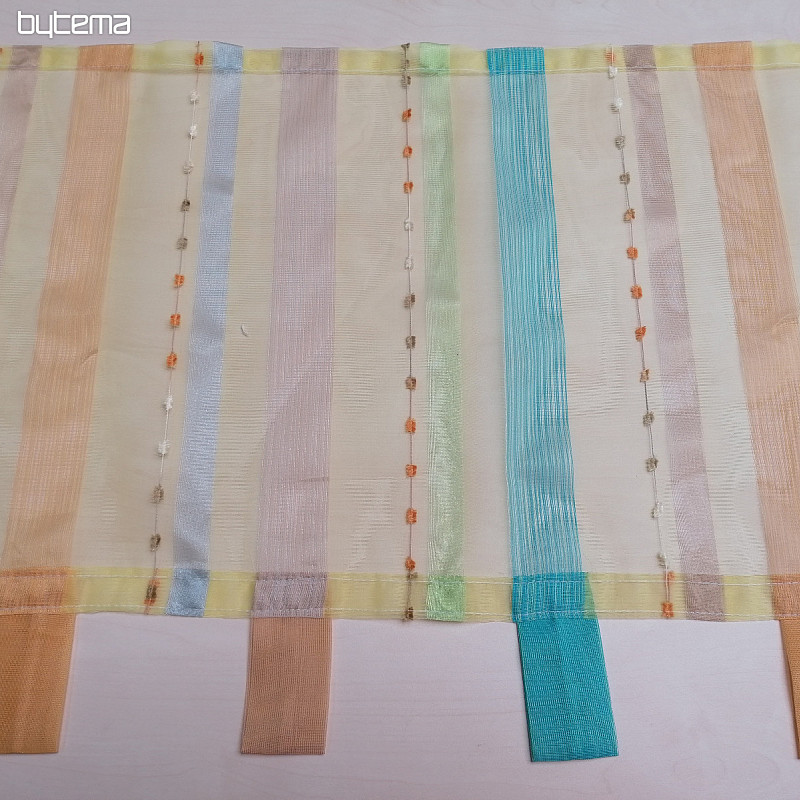 Tenda in vetro colorato - voile con ricamo 20372/762