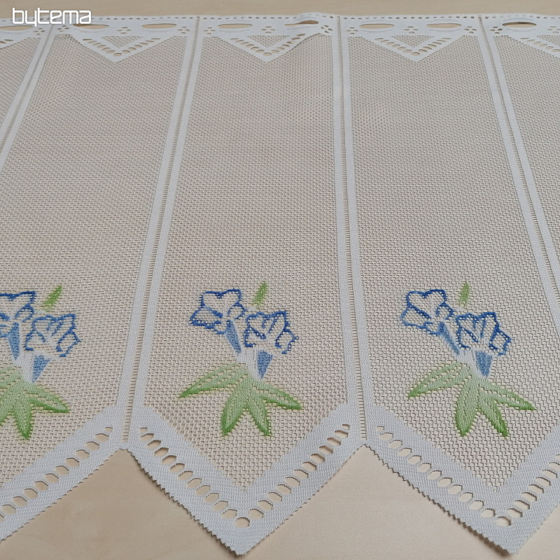Tenda jacquard DD 875 Fiori blu