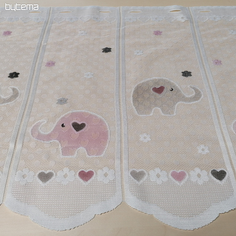 Tenda per bambini su una vetrata - jacquard ELEFANTI II