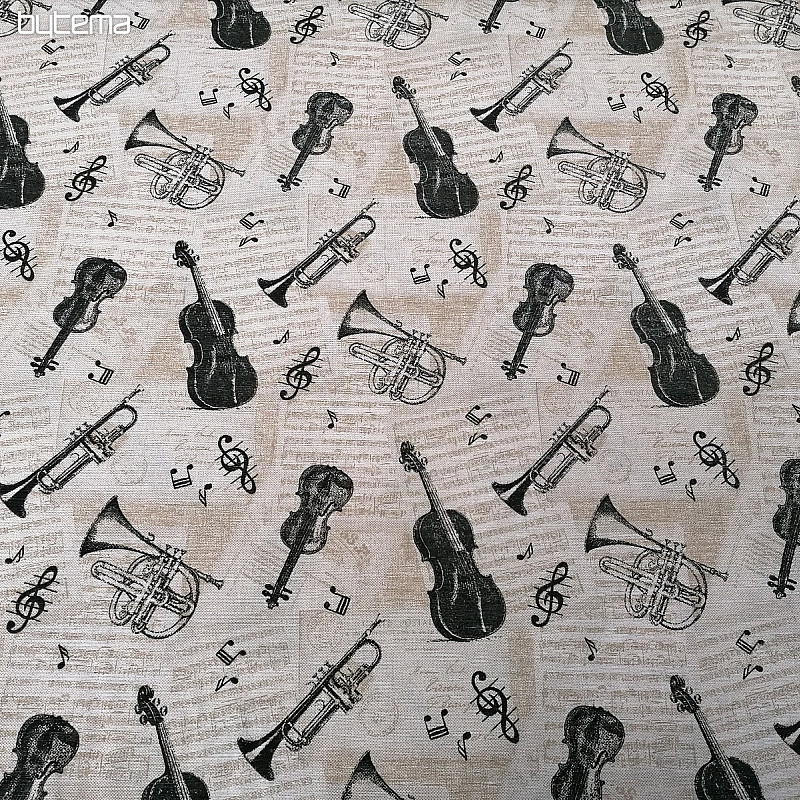 Tessuto decorativo STRUMENTI MUSICALI