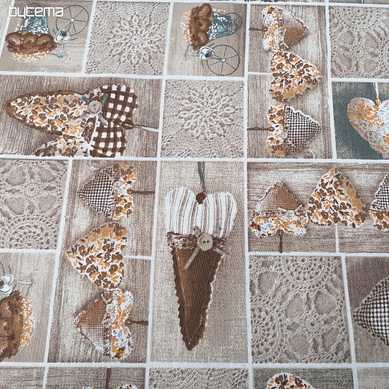 Tessuto decorativo LIDIA&#39;S HEART marrone