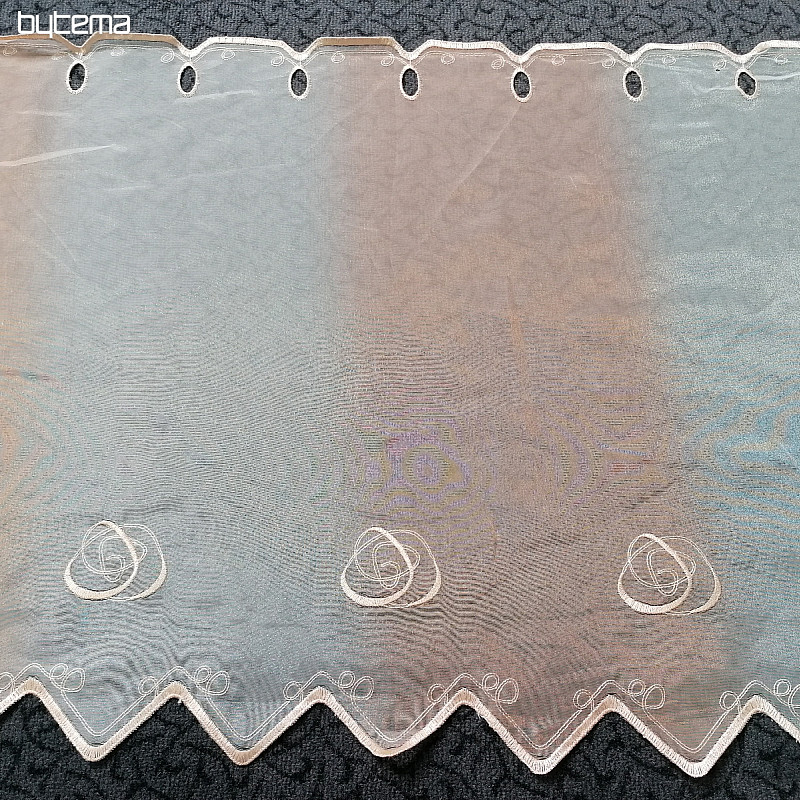 Tenda in vetro colorato - voile con ricamo 225