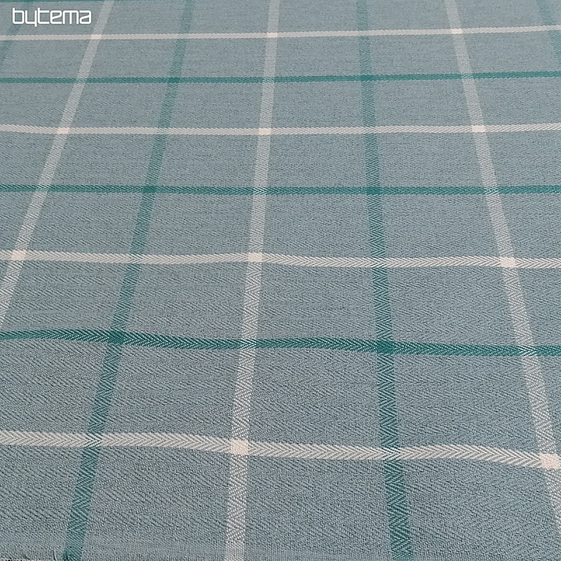 tessuto di rivestimento MULL ARCHER a quadri - grigio verde - menta