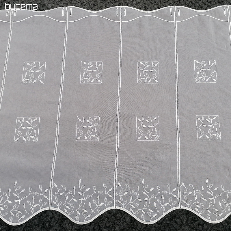 Tenda in vetro colorato - voile con ricamo V550