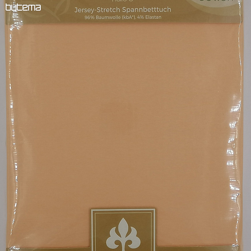 Lenzuolo jersey BAMBOO - COTONE BIO albicocca