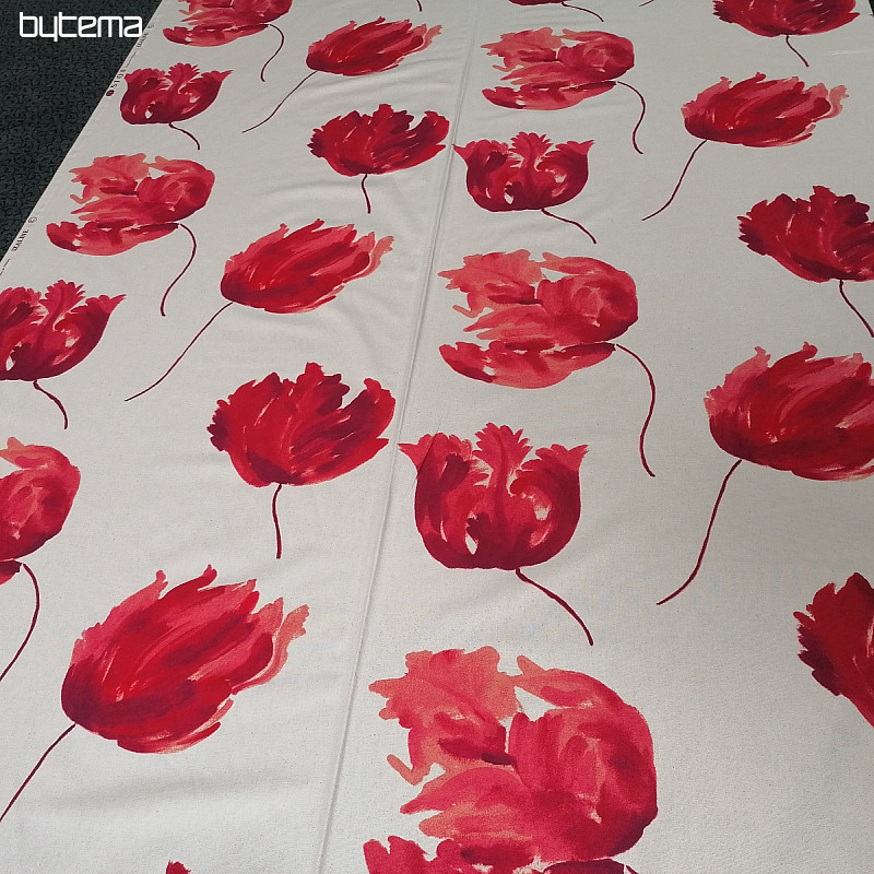 Tessuto decorativo IZALINE rosso