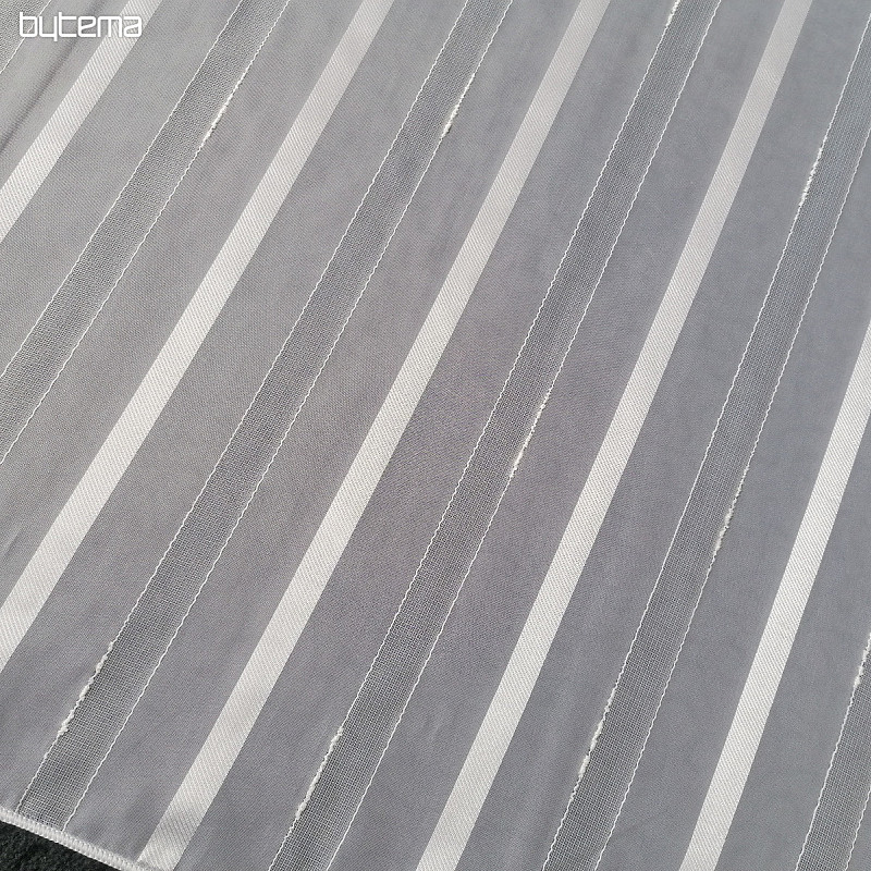 Voálová záclona striped bílá pruhy