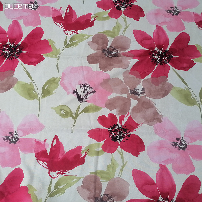 Tenda decorativa Fiori rosa grandi 150x240 cm
