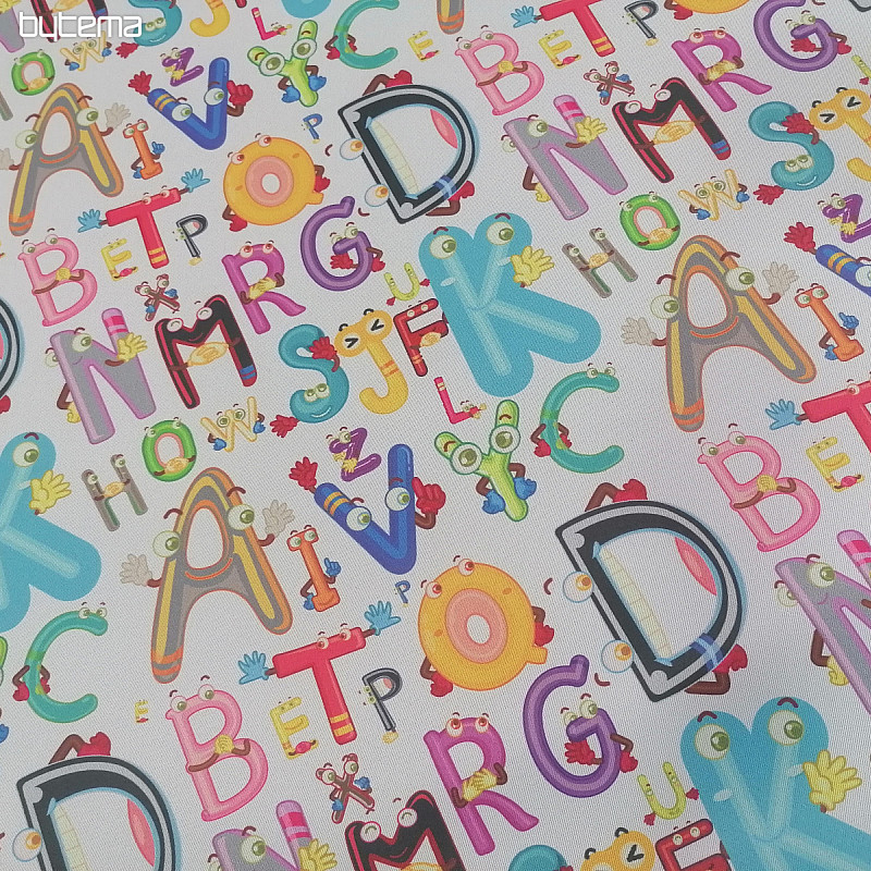 Tessuto decorativo BLACK-OUT Lettere allegre