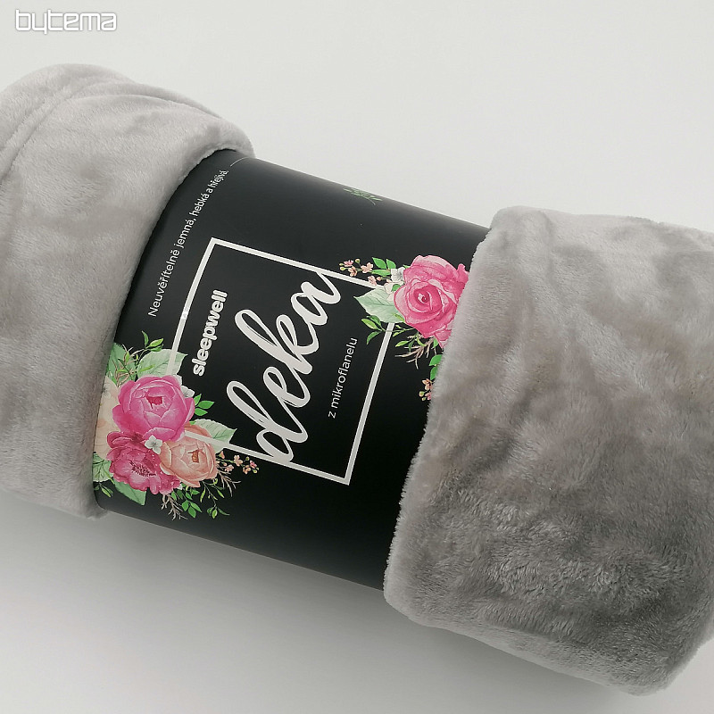 Coperta IN MICROFLANELLA GRIGIO CHIARO