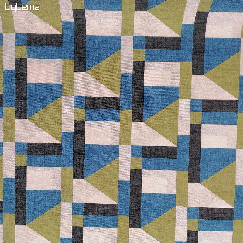 Tessuto decorativo Geo blu
