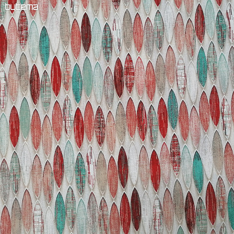 Tessuto decorativo Surf rosso-turchese