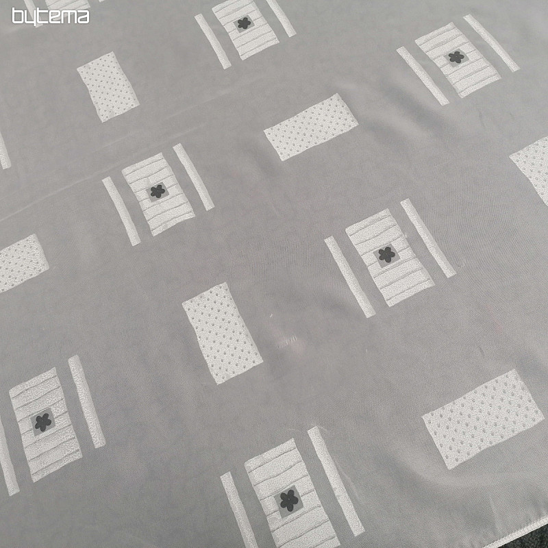 Tenda a cubo in voile beige-grigio 180