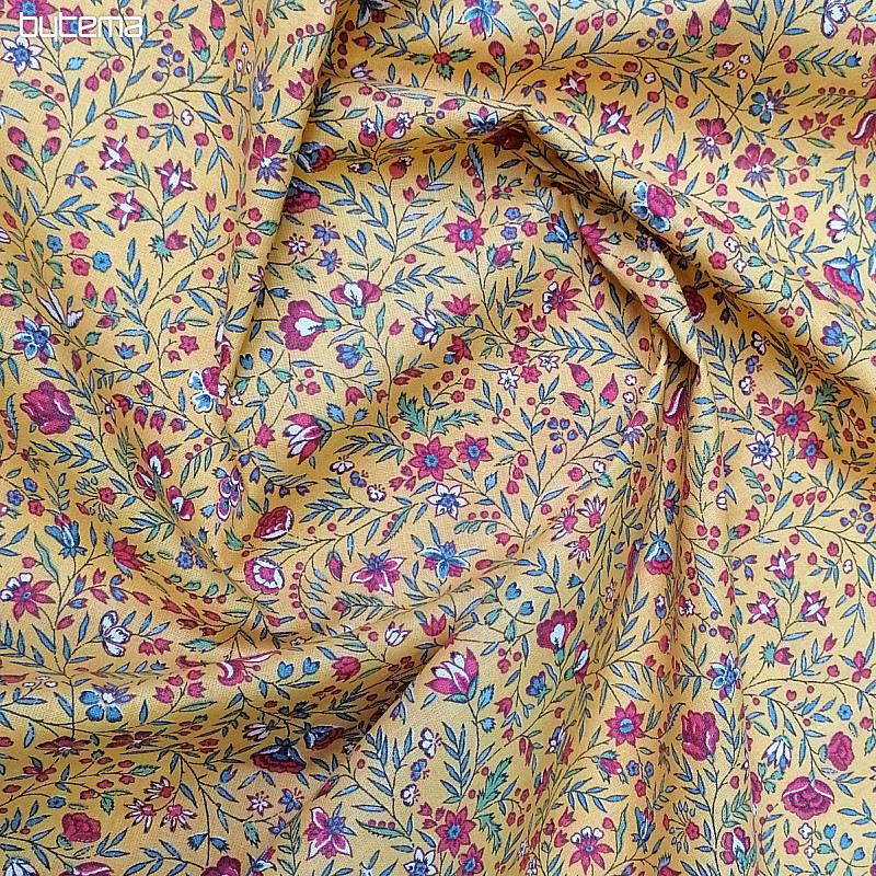 Tessuto di cotone giallo indiano