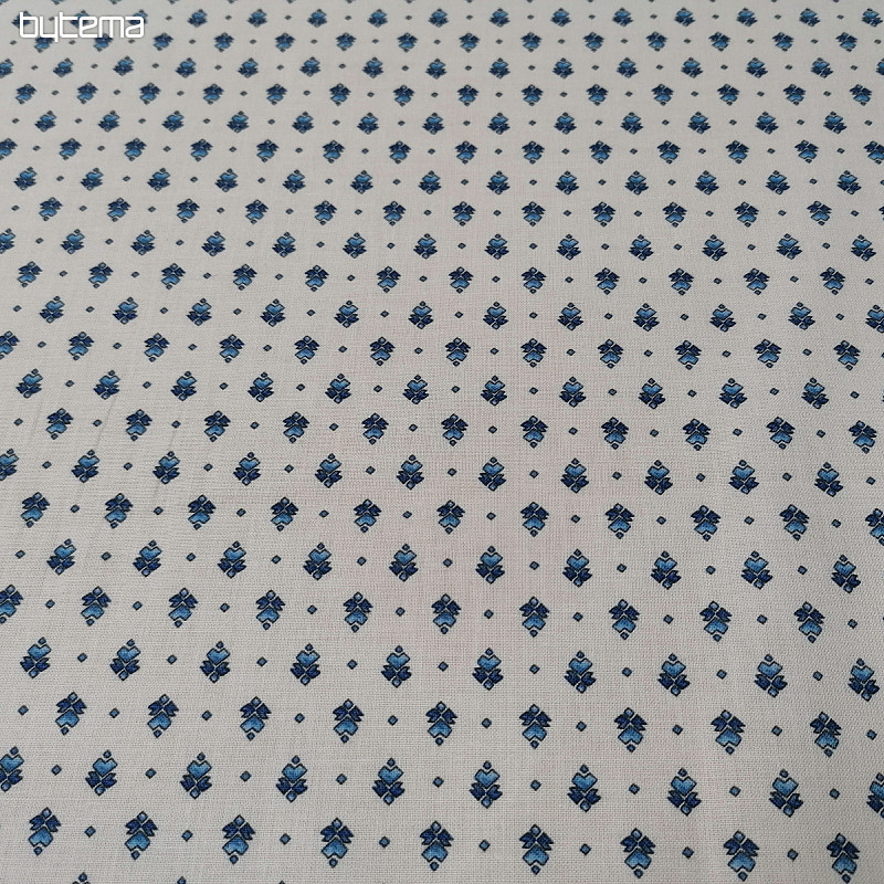 Tessuto di cotone MAJOLIKA ornamento blu