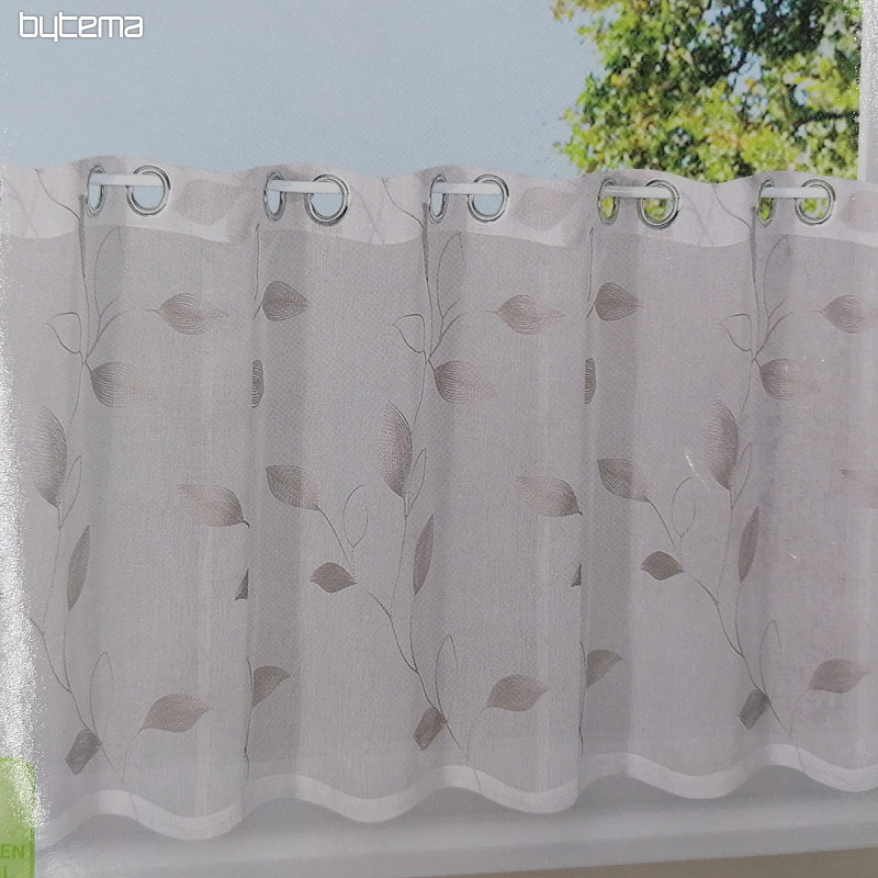 Tenda finita GERSTER foglie grigio-beige 50x150 cm