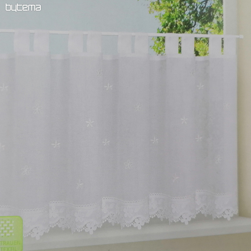 Tenda finita GERSTER fiore bianco 50x150 cm