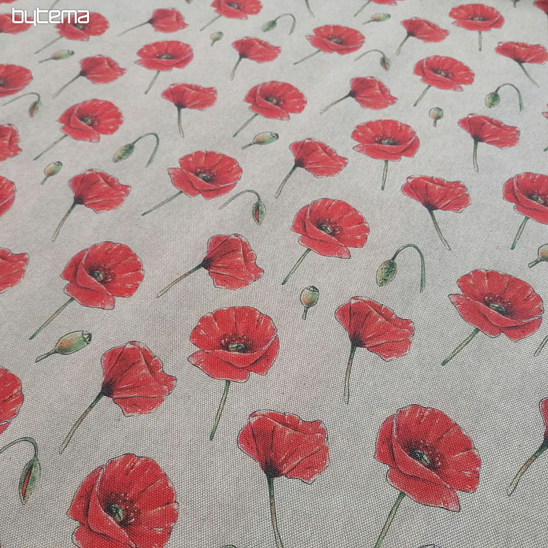 Tessuto decorativo Papaveri - stampa digitale primavera