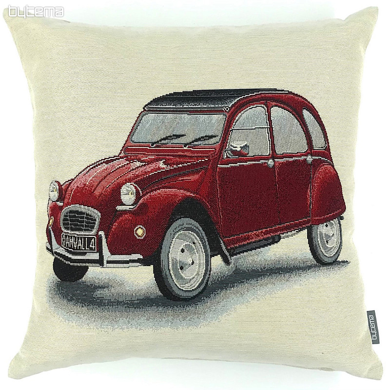 Fodera per cuscino in arazzo Citroën 2CV rossa