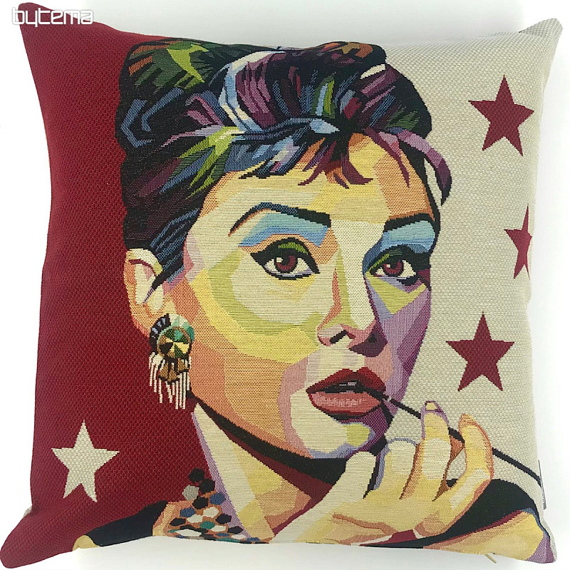 Fodera per cuscino con arazzo di Audrey Hepburn dei COMICS