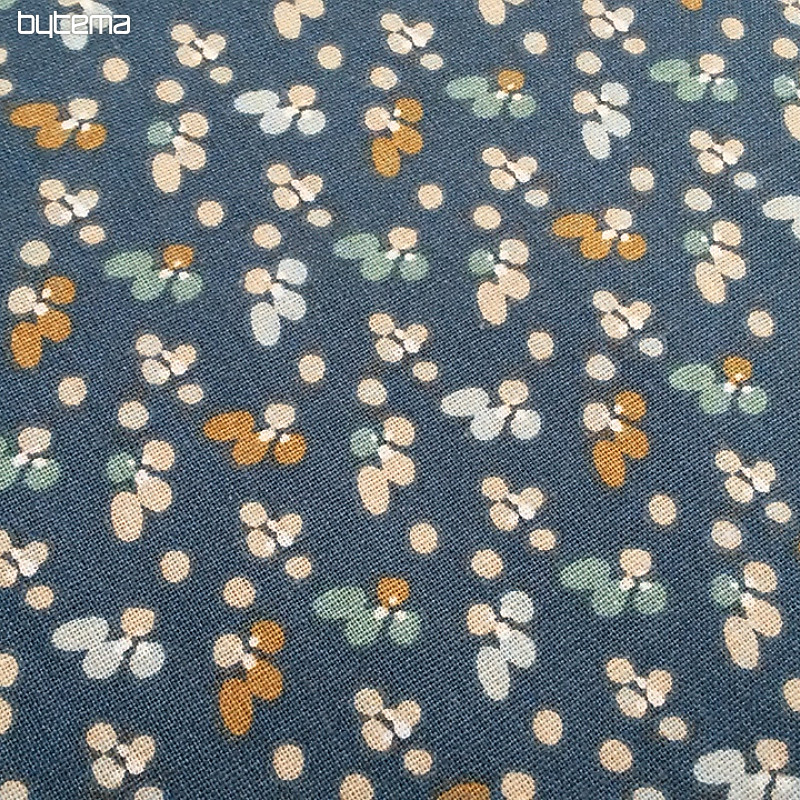 Tessuto in cotone FIORI FILOMENA blu