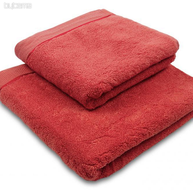 Asciugamano e telo da bagno MIKRO rosso scuro