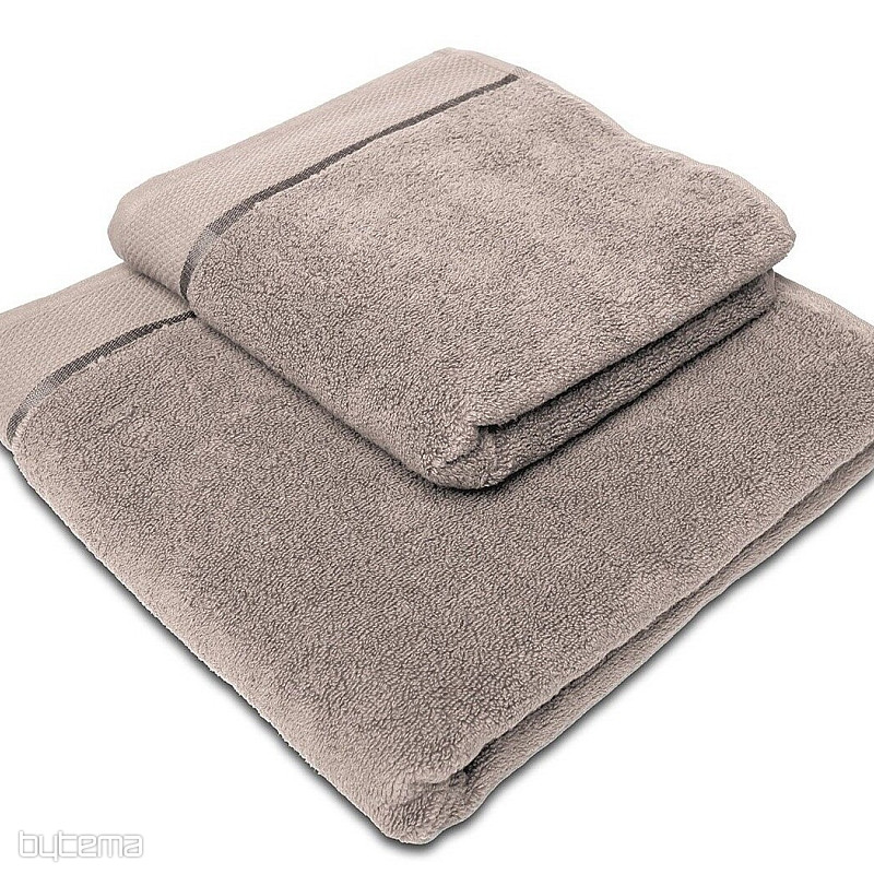 Asciugamano e telo da bagno MIKRO grigio-marrone