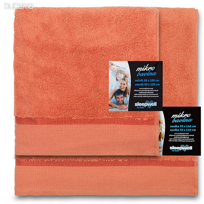 Asciugamano e telo da bagno MIKRO arancione