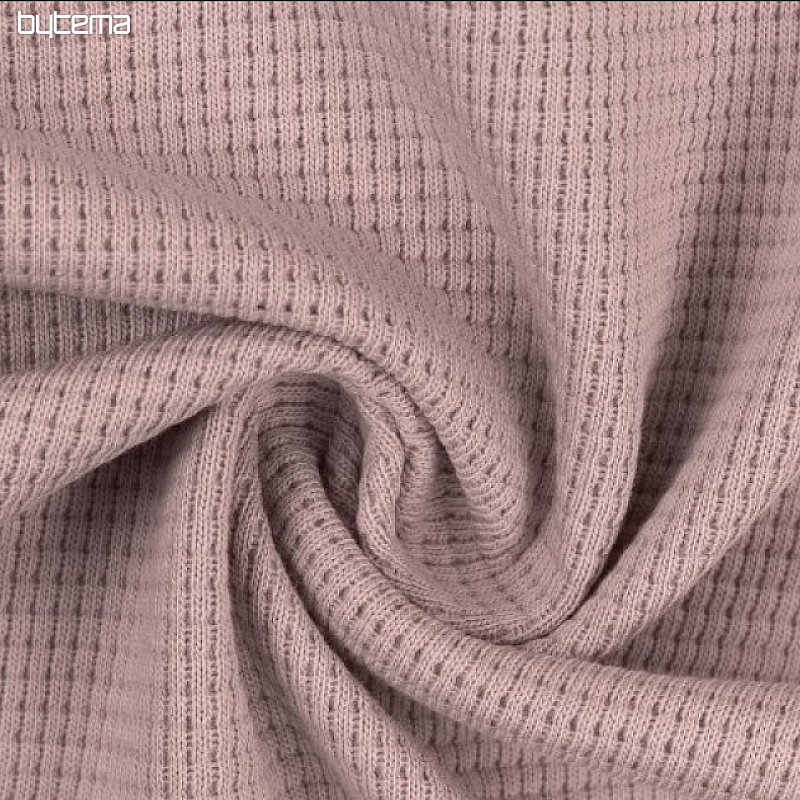 Maglia di cotone con trama waffle - rosa