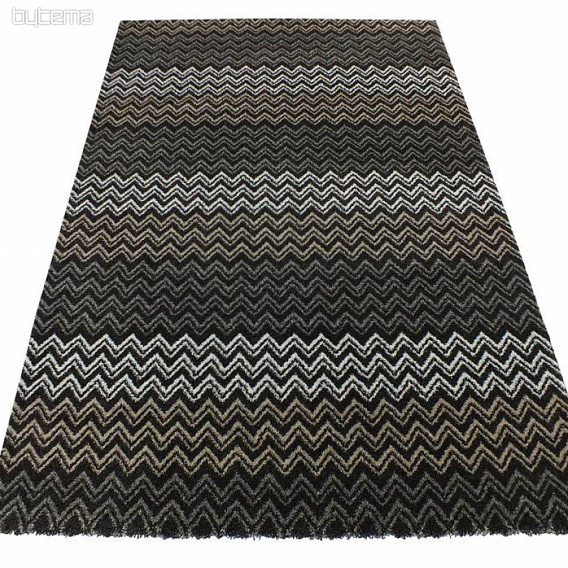 Tappeto moderno ZIG ZAG marrone