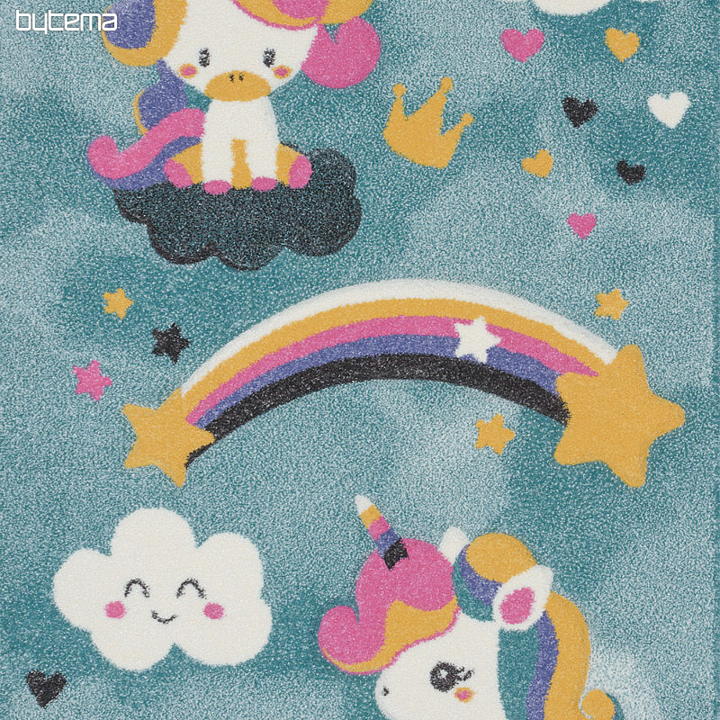 Tappeto per bambini PASTEL unicorno