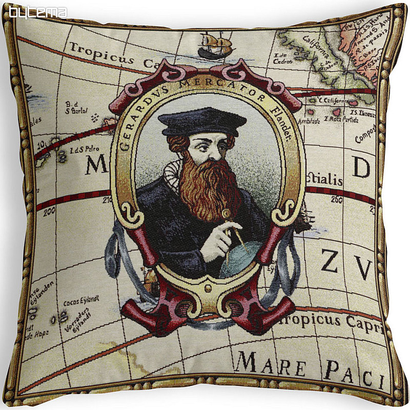Grande fodera per cuscino con arazzo GERHARD MERCATOR