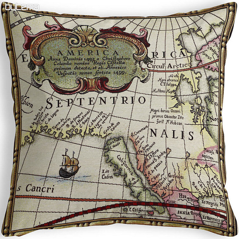 Fodera per cuscino grande con arazzo TERRA MERCATOR