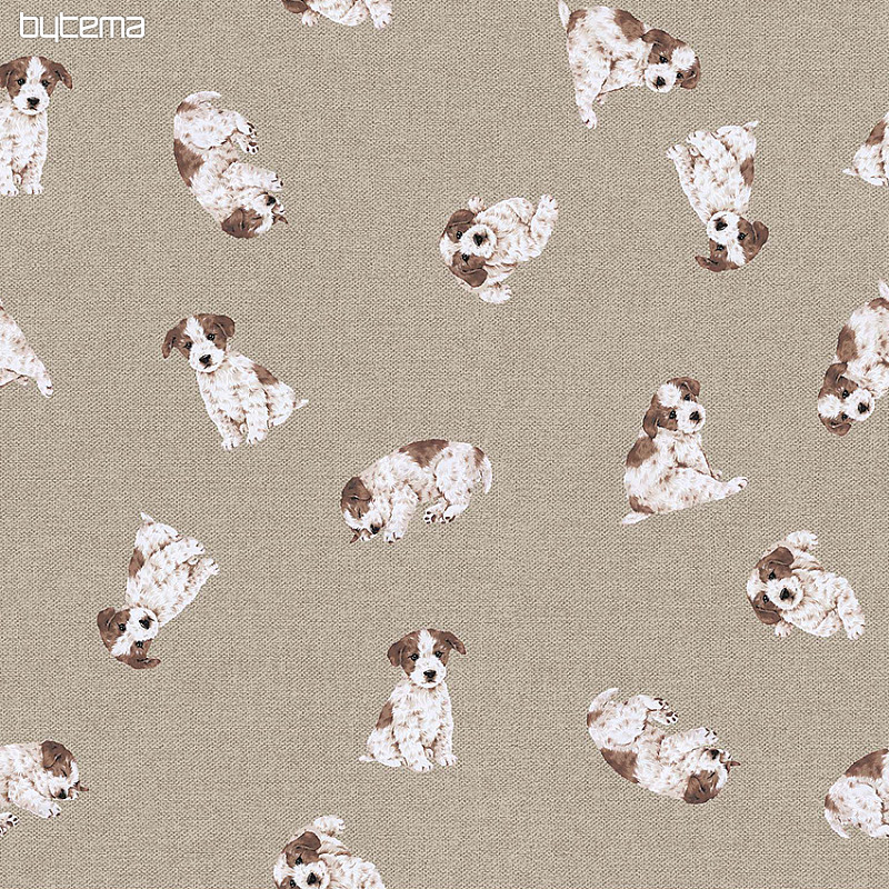 Tessuto decorativo cane TOBY stampa digitale