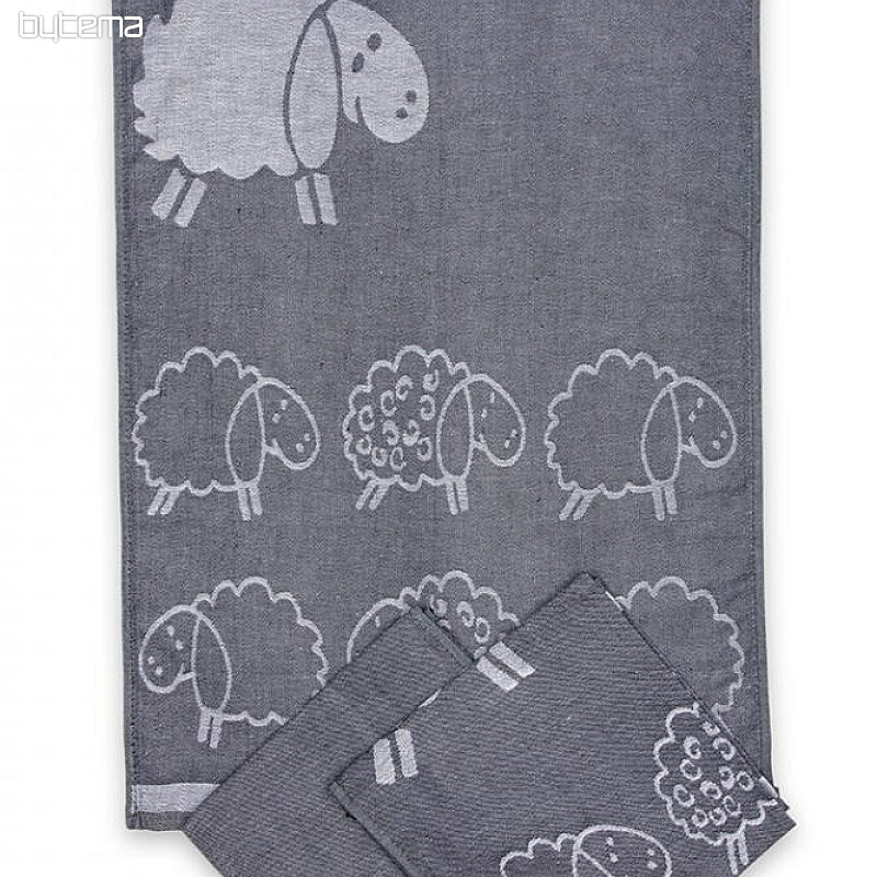 Strofinacci PECORA grigio scuro 3 pz
