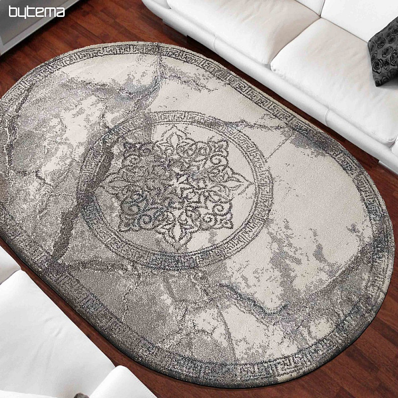 Tappeto moderno ovale VISTA BIANCO GRIGIO