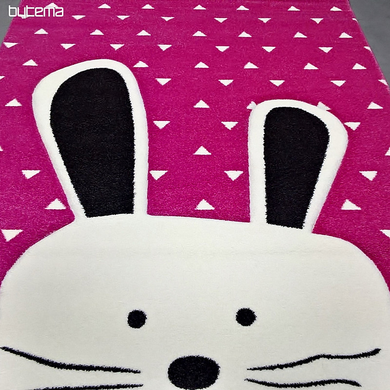 Tappeto per bambini PASTEL Bunny rosa
