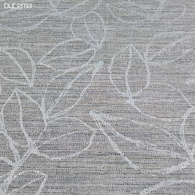 Tessuto decorativo FLORENTI foglie di S. grigio