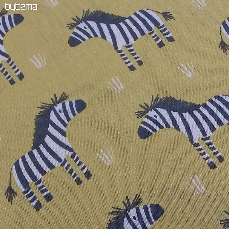 Tessuto di cotone ZEBRA giallo-verde