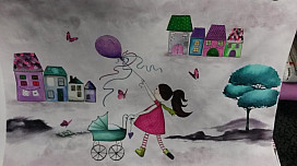 Tessuto decorativo per bambini BAMBINA