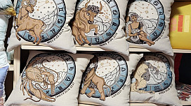 Fodere per cuscini arazzo con SEGNI ZODIACALI