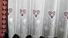 Tenda in vetro colorato Cuore